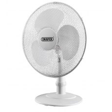 Draper 16" Desk Fan 230V White Draper 16" Desk Fan 230V White