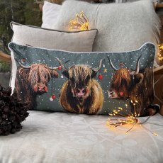 Alex Clark Christmas Highland Cow Cushion Alex Clark Christmas Highland Cow Cushion