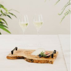 Naturally Med Olive Wood Rectangular Rustic Serving Tray