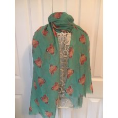 Butterfly Reversible Highland Cows Scarf