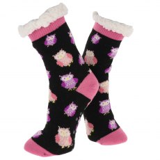 Nuzzles Fleece Owls Sock Assorted