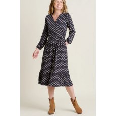 Brakeburn Annie Wrap Dress Navy