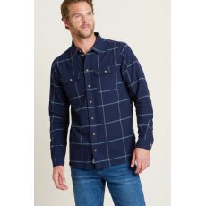 Brakeburn Checked Overshirt Navy