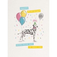 Decoupage Dalmation Birthday Card