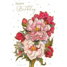 Decoupage Flowers Birthday Card