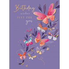 Decoupage Butterfly Birthday Wishes Card