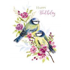 Decoupage Two Birds Birthday Card