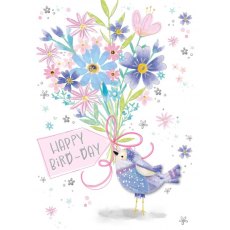 Decoupage Happy Bird-Day Birthday Card