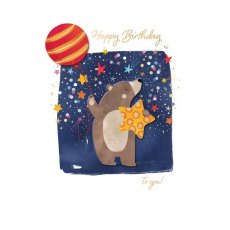 Decoupage Birthday Bear & Balloon Card