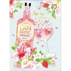 Decoupage Gin Tastic Birthday Card