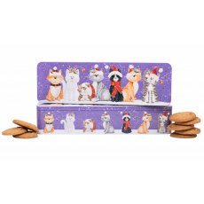 Christmas Cat Stem Ginger Biscuits Tin 225g