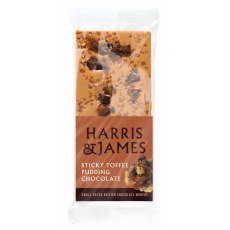 Harris & James Sticky Toffee Pudding White Chocolate Bar 100g