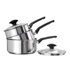 Prestige Steel Cookware Pan Set 3 Piece