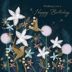 Beaux Chic Birds & Flowers Birthday Card