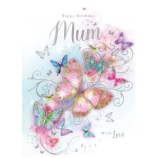 Butterflies Birthday Mum Card