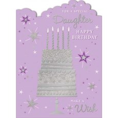 Daughter Birthday Cake Card