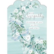 Floral Dragonfly With Sympathy Card