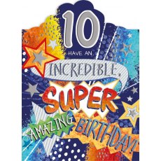 Super Amazing 10th Birthday Card