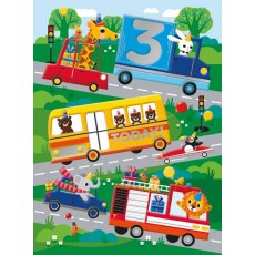 Age 3 Vehicles Birthday Card