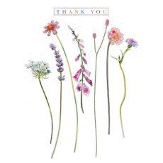 Wild Flowers Thank You Card