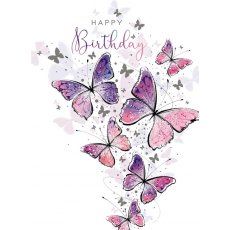 Butterflies Birthday Card