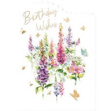 Foxgloves Birthday Card