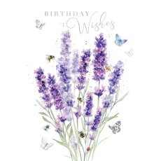 Bees & Lavender Birthday Card