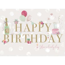 Happy Birthday Balloons Card