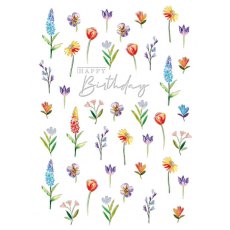 Individual Flowers Birthday Card