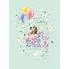 Joli Pup & Balloons Birthday Card