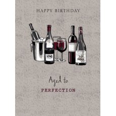 Manochrome Aged To Perfection Birthday Card