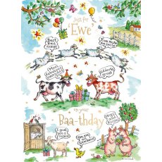 Patches Just For Ewe Birthday Card