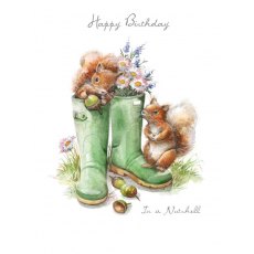 Paw In A Nutshell Happy Birthday Card