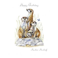 Paw Meerkat Mischief Happy Birthday Card