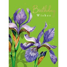 Iris Purple Birthday Card