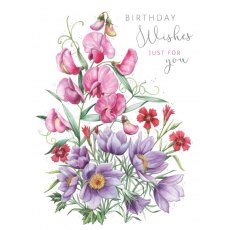 Sweet Peas Birthday Card