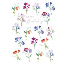 Sweet Peas Birthday Card