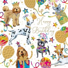 Alina Dogs Happy Birthday Card