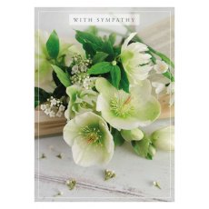 Photographic Floral With Sympathy Card