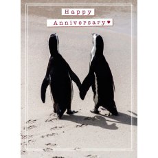 Picture This Two Penguins Anniversary Card