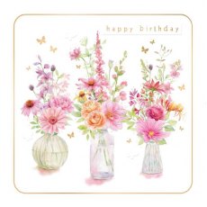Arabella Three Vases Birthday Card