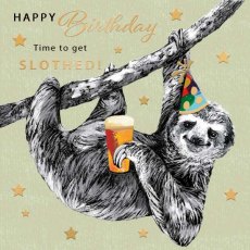 Manomals Slothes Birthday Card