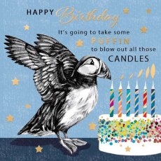 Manomals Some Puffin Birthday Card
