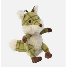 House of Paws Green Tweed Fox Dog Toy