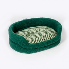 Danish Design Fleece Slumber Bed Herringbone Green