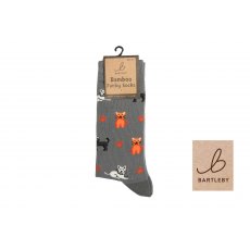 Bartleby Ladies Bamboo Sock Crazy Cats