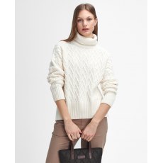 Barbour Clarence Knitted Aran Jumper White