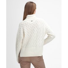 Barbour Clarence Knitted Aran Jumper White