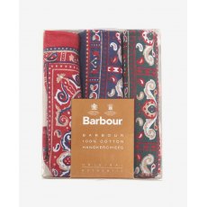 Barbour Paisley Handkerchief Red/Green/Navy 3 Pack