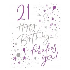 Just Saying Fabulous You 21st Birthday Card